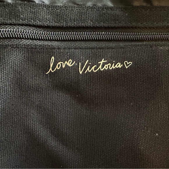 Victoria Secret - Black Love Canvas Tote - Picture 3 of 4